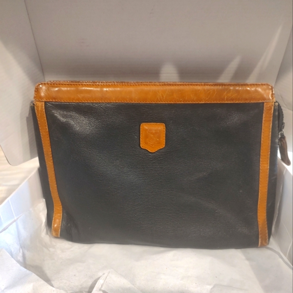 Celine large leather  Clutch